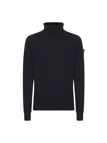 Golf golf Stone Island z kamieniami wełniany niebieski