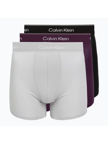 Boxeri pentru bărbați Calvin Klein Brief black/harbor mist/dark purple w/ dt negru