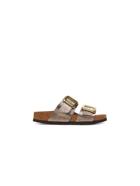 Pantofle Birkenstock s přezkou zlaté