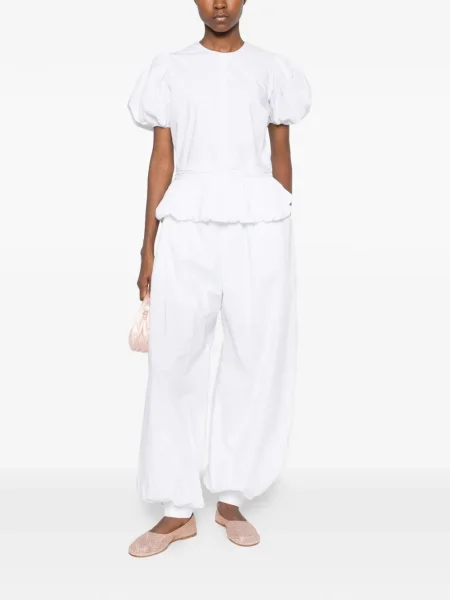 Pantaloni Rotate Birger Christensen alb