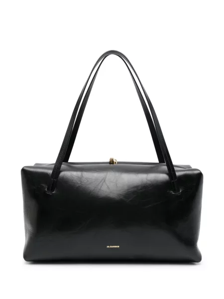 Geanta de piele Jil Sander din piele negru