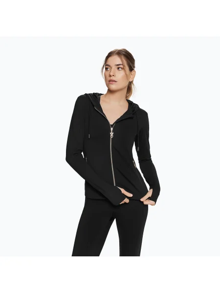 Tricou de antrenament pentru femei Cardio Bunny Windy negru