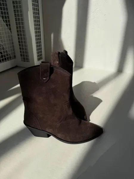 Замшевые сапоги 105.store коричневые