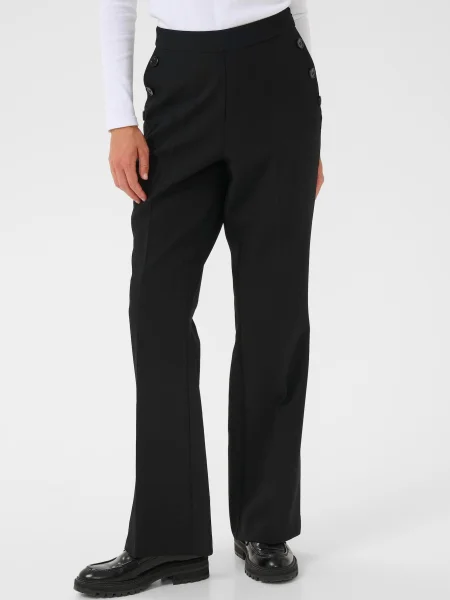 Kaffe Pantaloni cu dungă KAHella' negru