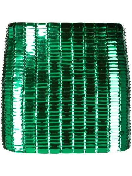 Fustă The Attico de cristal verde