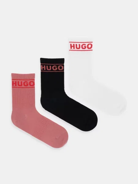 Чорапи HUGO 3 чифта бяло