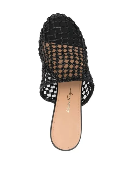 Papuci tip mules Ferragamo negru