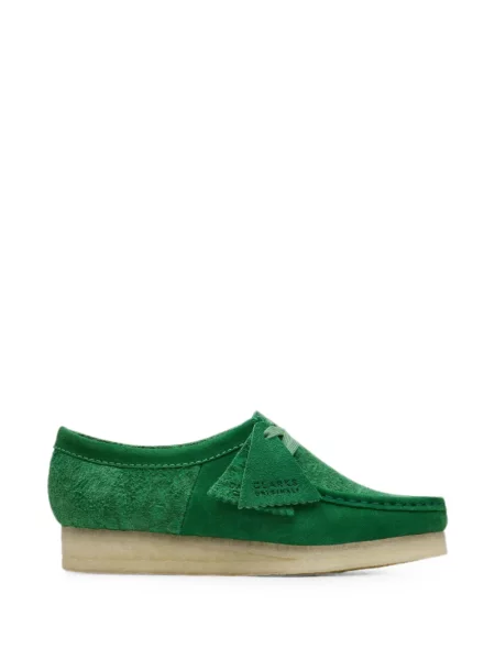Pantofi derby Clarks Originals din piele de căprioară verde