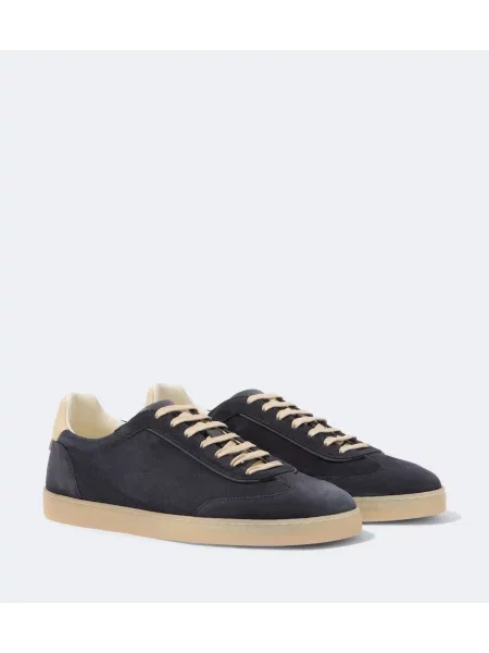 Sneakerși Brunello Cucinelli din piele de căprioară albastru