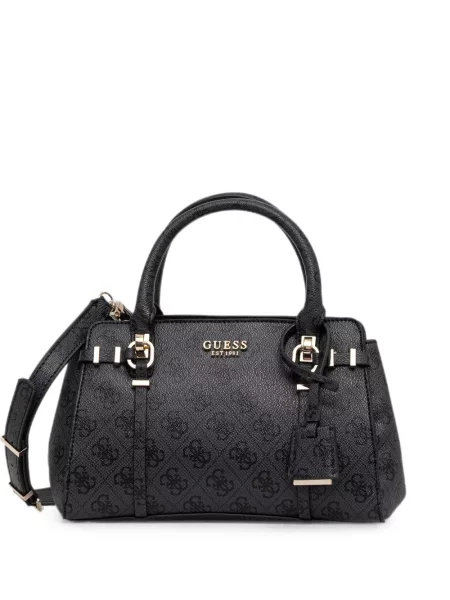 Чанта Guess с принт черно