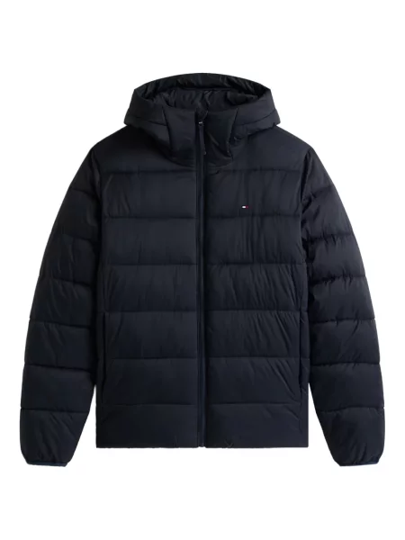 Geacă Tommy Hilfiger cu glugă albastru