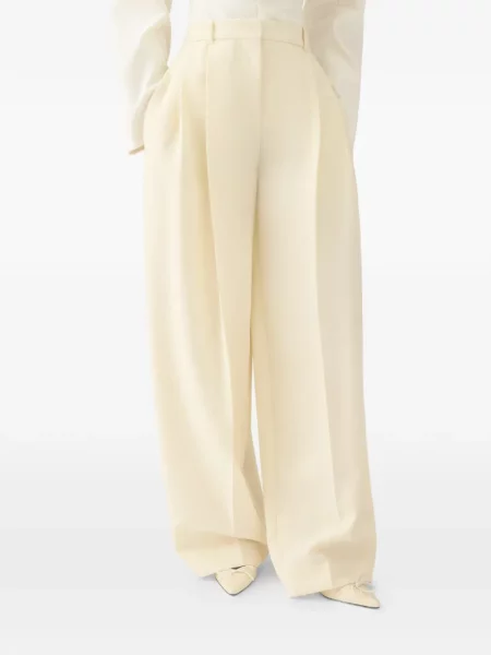 Pantaloni palazzo Jacquemus plisat