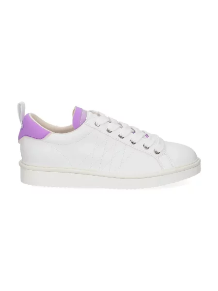 Sneakersy Panchic sznurowane skórzane białe