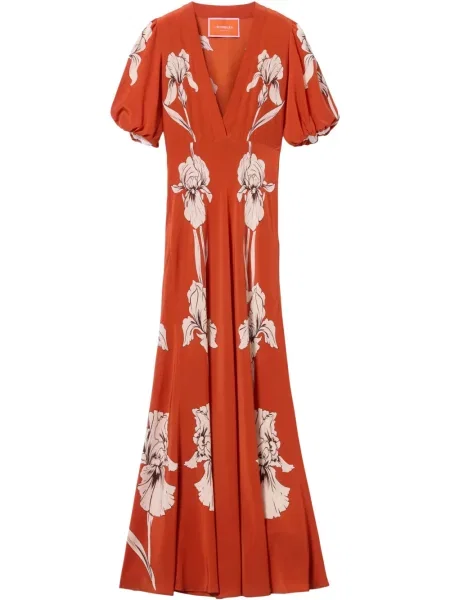 Rochie midi La Doublej până la genunchi de costum portocaliu