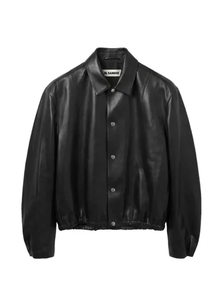 Geanta de piele Jil Sander negru