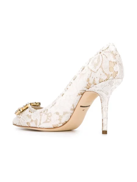 Krajkové lodičky Dolce & Gabbana bílé