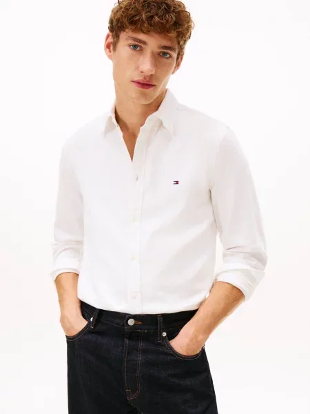 Tommy Hilfiger Cămașă DOBBY alb