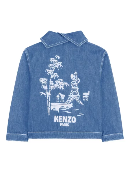 Dětska džínová bunda Kenzo modrá