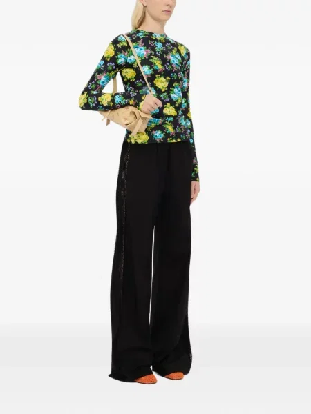 Pantaloni Msgm din dantelă negru