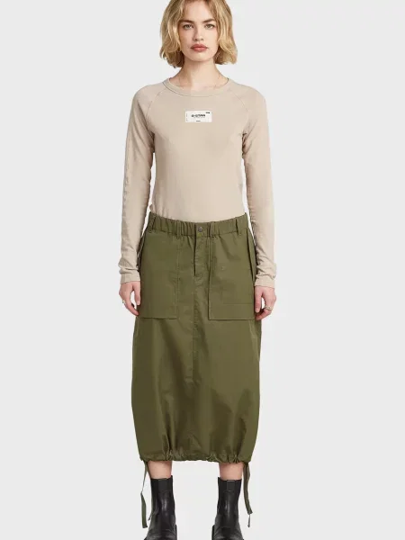 Спідниця міді G-star Raw зелена