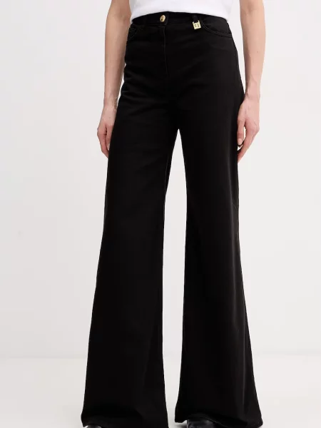 Elisabetta Franchi blugi wide leg pentru femei negru
