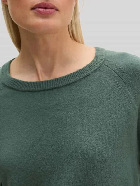 Sweter z wełny z raglanowymi rękawami Marc O'polo zielony
