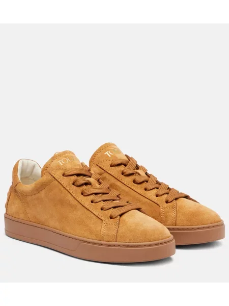 Sneakerși Tod's din piele de căprioară maro