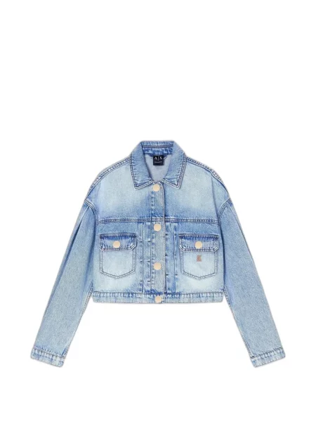Decupat geacă de blugi Armani Exchange albastru