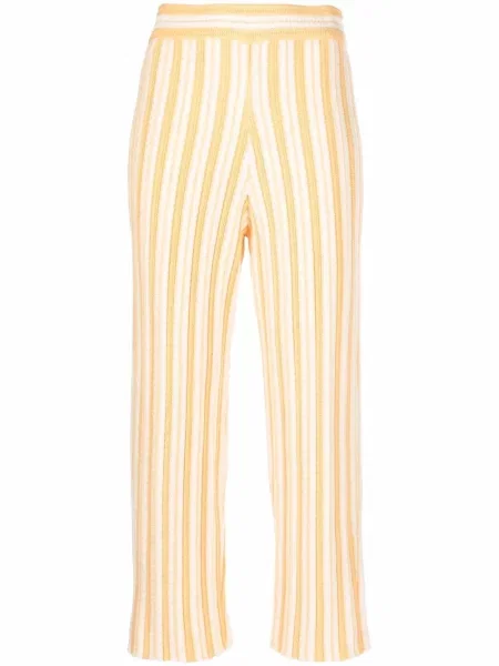 Cropp pantaloni Jil Sander cu dungi galben