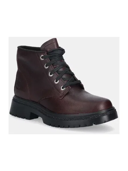 Botki Timberland skórzane czerwone