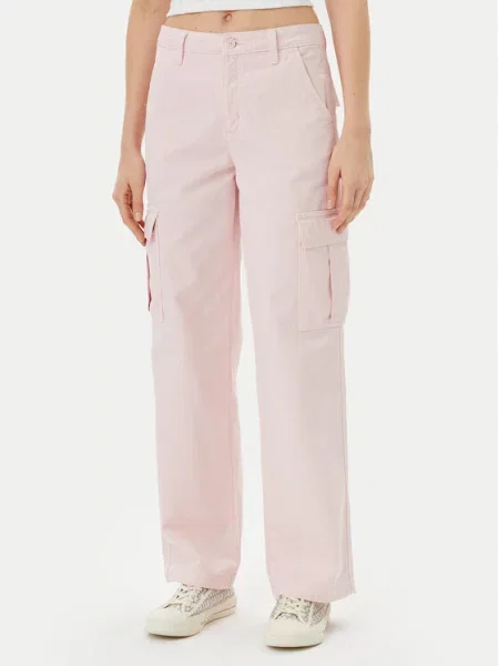 Guess Jeans Jeansy Straight Leg różowy