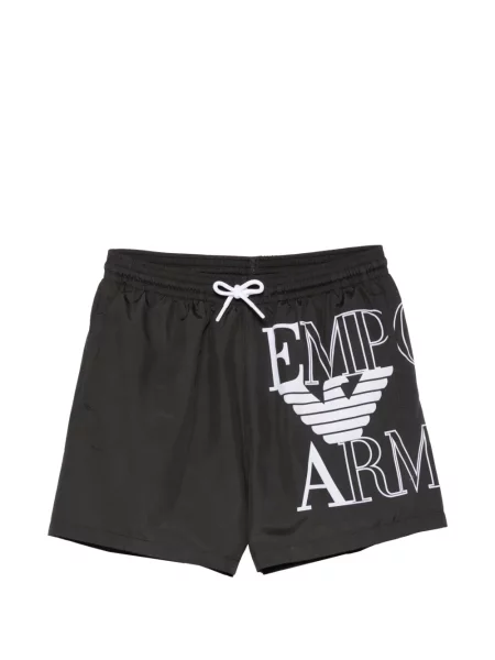 Slip de baie Emporio Armani cu imagine cu cordon negru