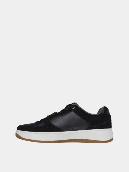Кожаные кеды Skechers черные
