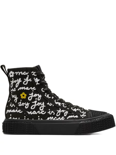 Sneakerși Marc Jacobs din canvas negru
