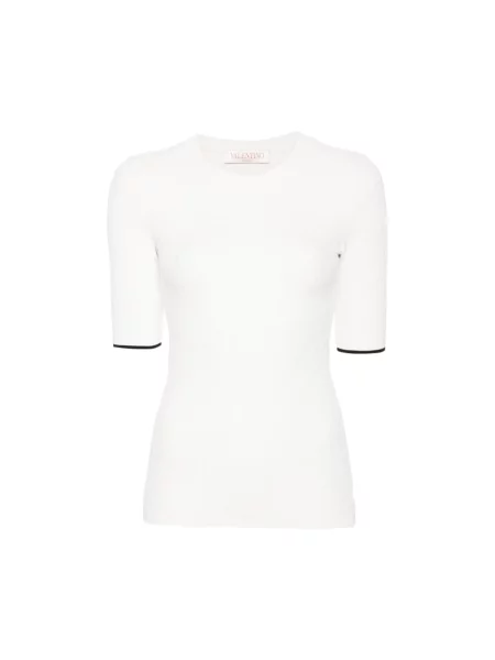 Dzianinowa koszulka Valentino biała