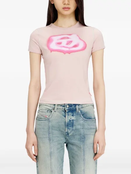 Tricou Diesel lung roz