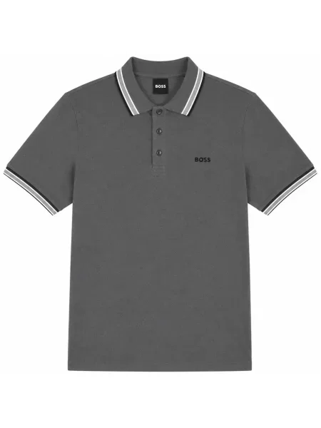 Tricou polo Boss gri