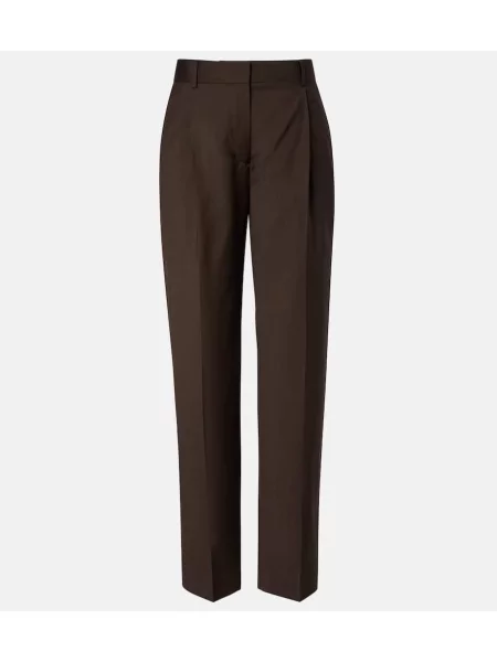 Pantaloni Toteme plisate maro
