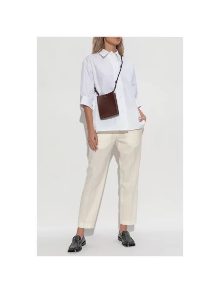 Spodnie Jil Sander wełniane żółte