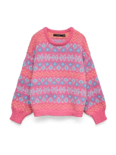 VERO MODA Pulover VMELIN kraljevo / svetlo / svetlo rumena / svetlo roza modra