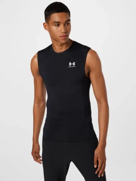 UNDER ARMOUR Tricou funcțional / alb negru