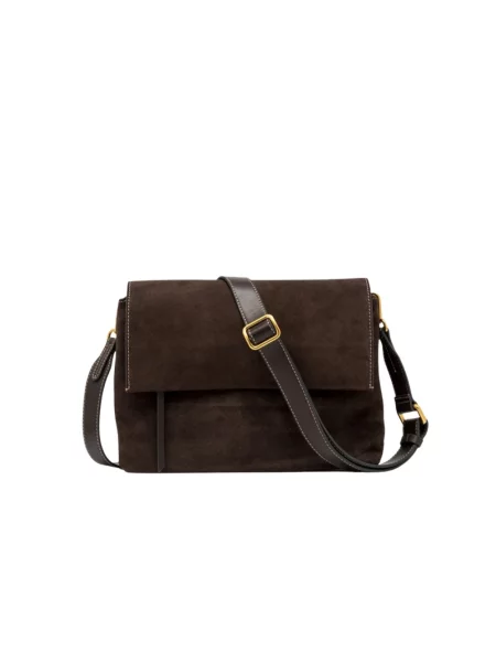 Torebka crossbody Gianni Chiarini zamszowa brązowa
