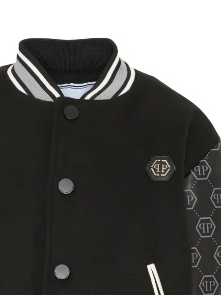 Kurtka bomber dziecięcy Philipp Plein czarny