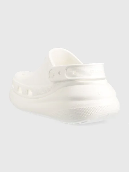 Pantofle Crocs Classic Crush Clog na platformě bílá