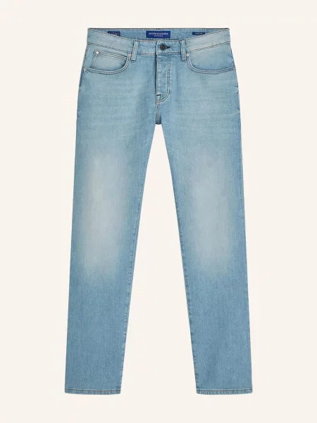Scotch & Soda Jeansy The Zee Classic Straight Fit blau niebieskie