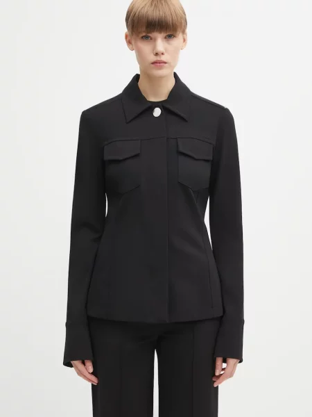 Sportmax geacă cu aspect de cămașă WELLS de tranzitie negru