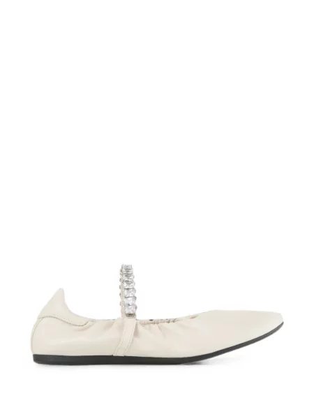 Balerini Jimmy Choo din piele cu bretele