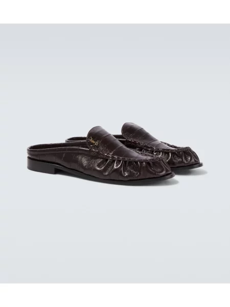 Papuci tip mules Saint Laurent din piele