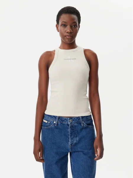 Calvin Klein Jeans Top Monologo bej