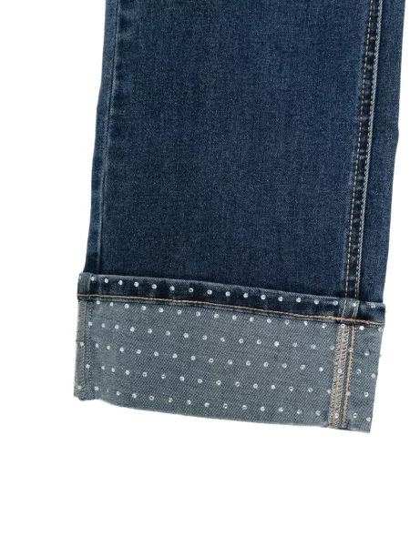 Jeansy dziecięce Twinset niebieskie